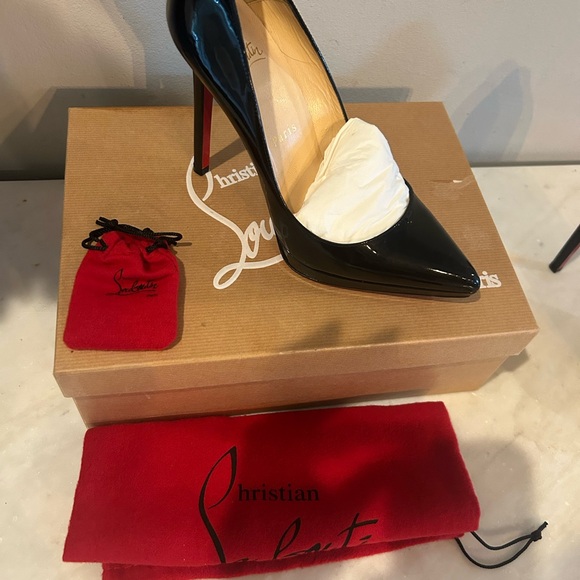 Christian Louboutin Black Pigalle Plato 120 SZ 37 Leather Pumps - Picture 3 of 13